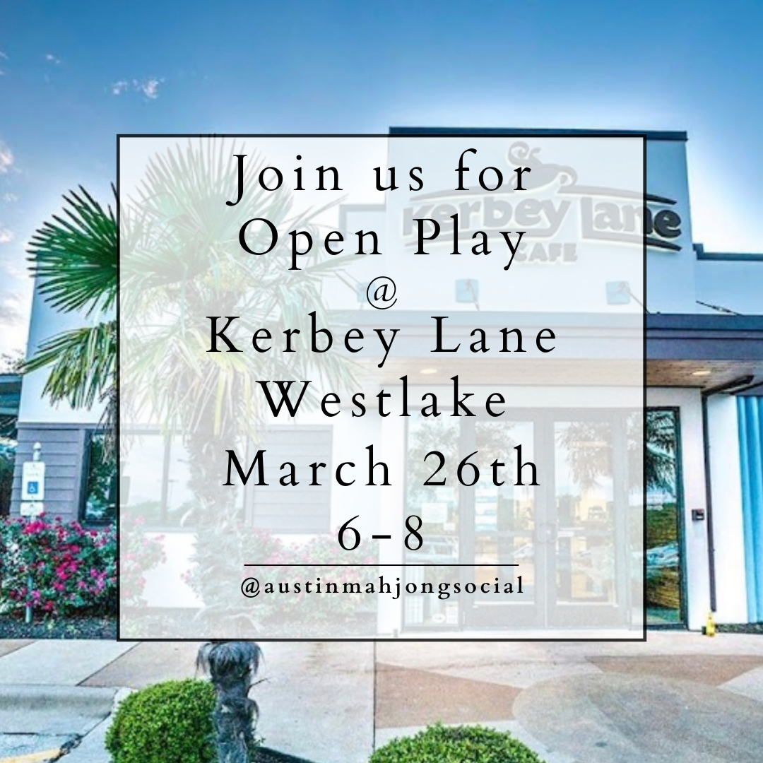 Open Play at Kerbey Lane Westlake March 26th 6-8 pm