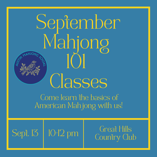 Mahjong 101 SUNDAY, September 13th, 10-12 pm