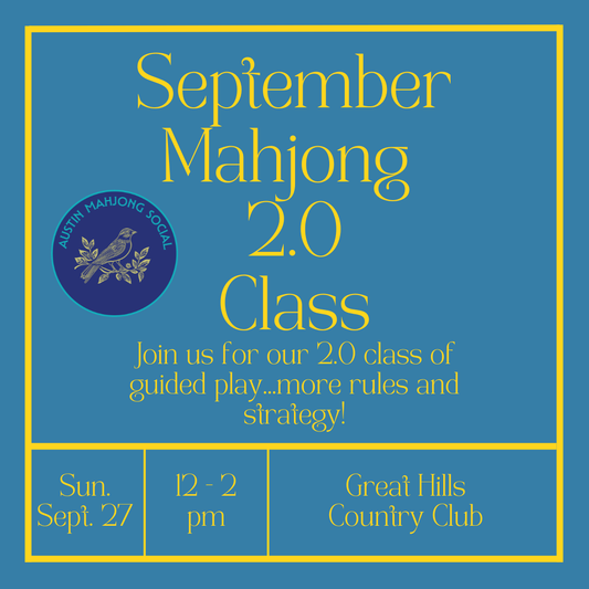 Mahj 2.0 Sunday September 27th, 12 - 2 pm