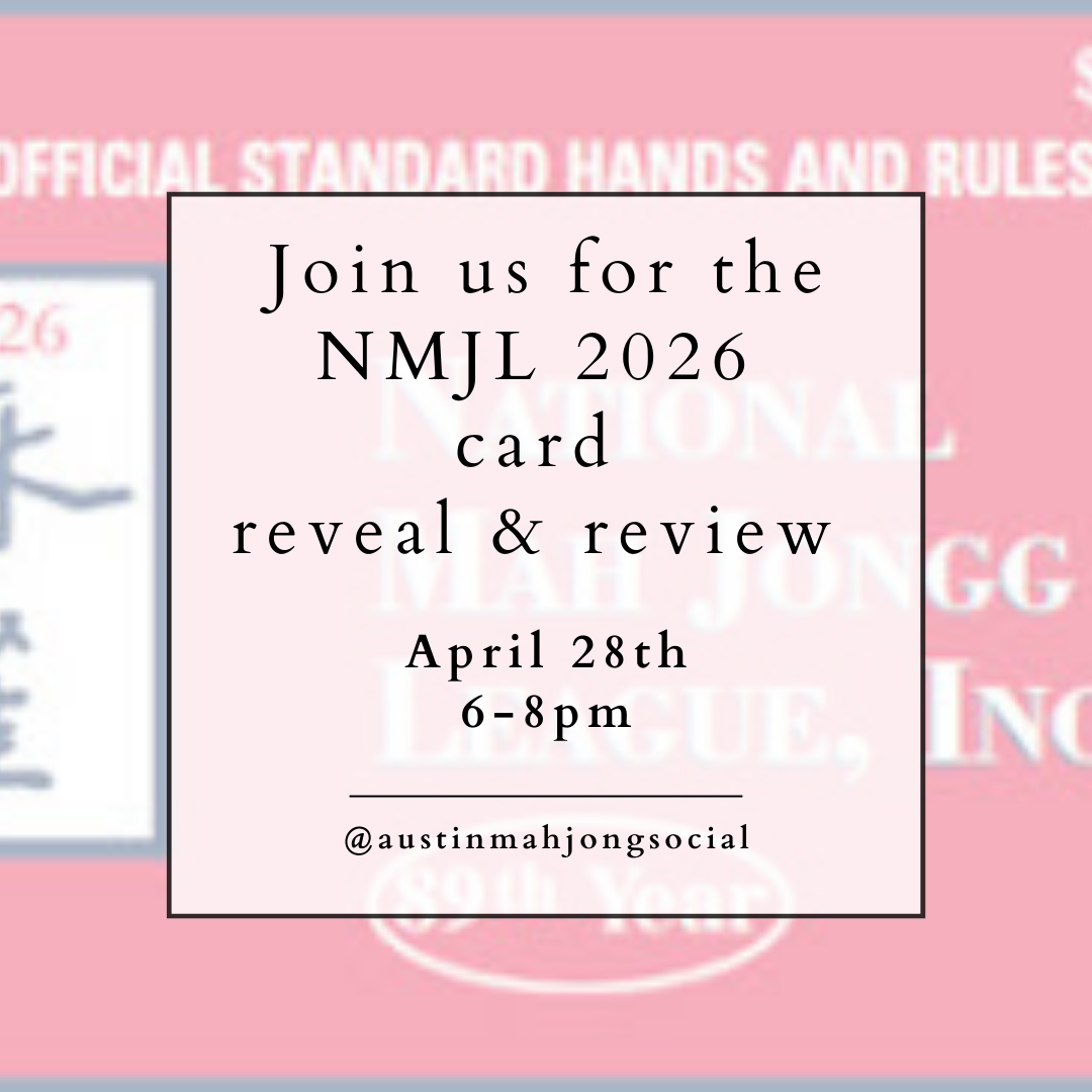 2026 NMJL card Review - April 28th, 6-8pm