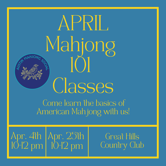 Mahjong 101 SATURDAY, April 25th 10-12pm